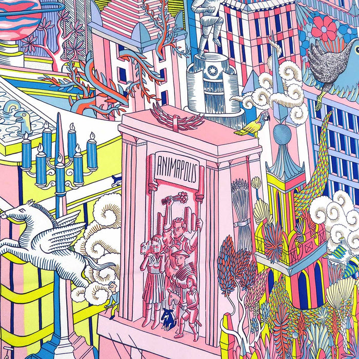 HERMES 
Carré 140 Seta Animali 
Carré Jean Animapolis Animapolis