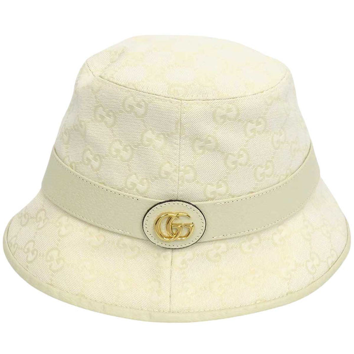 GUCCI
Double G Logo All-over Pattern Leather Trim
GG Canvas Bucket Hat