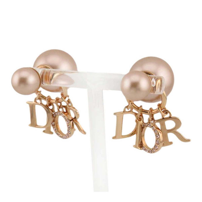 Dior 
Tribales ラインストーン ゴールドカラーメタル 
ディオール トライバル レジンパール ピアス