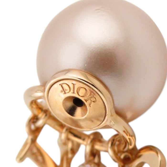 Dior 
Tribales ラインストーン ゴールドカラーメタル 
ディオール トライバル レジンパール ピアス