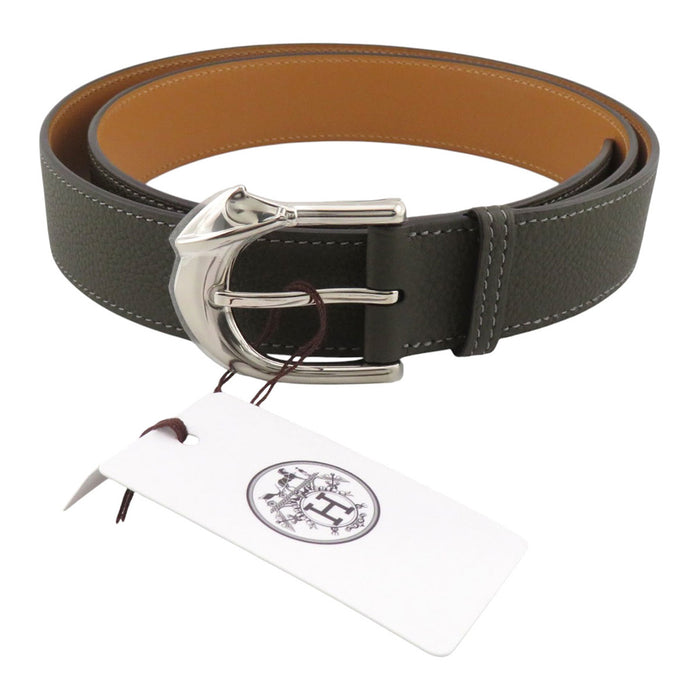 HERMES 
Z刻印 2021年 ロゴ シルバーカラーメタル 
ロデオ ベルト