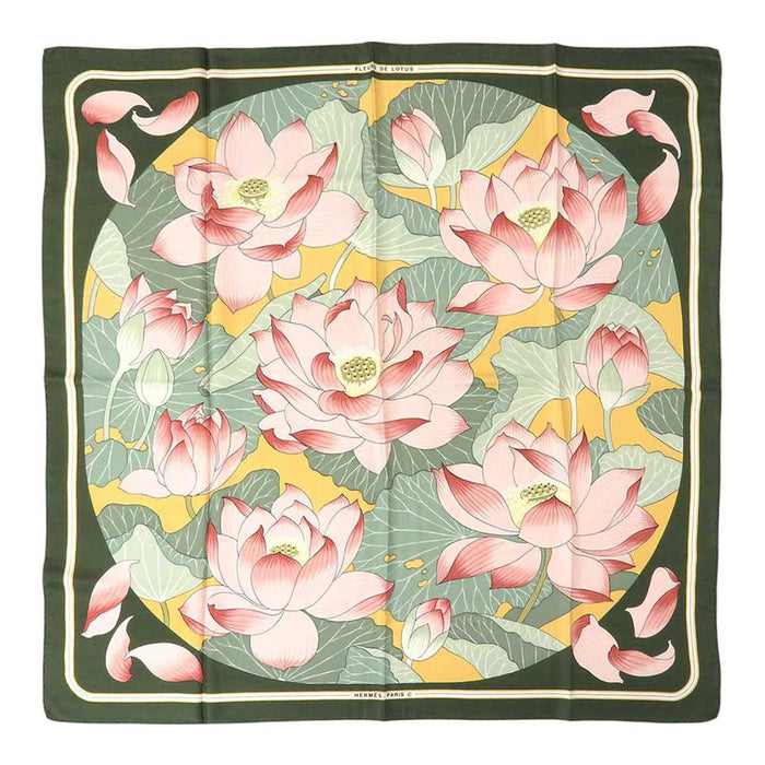 HERMES
Flower Scarf Large Silk
Carré 90 FLEURS DE LOTUS Lotus Flower