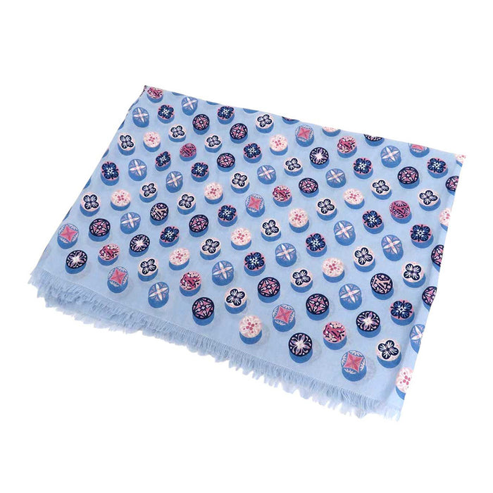 LOUIS VUITTON 
LV シルク コットン 
エトール カモノドッツ ショール