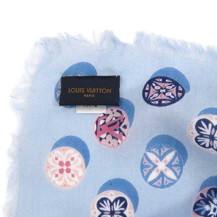 LOUIS VUITTON 
LV シルク コットン 
エトール カモノドッツ ショール