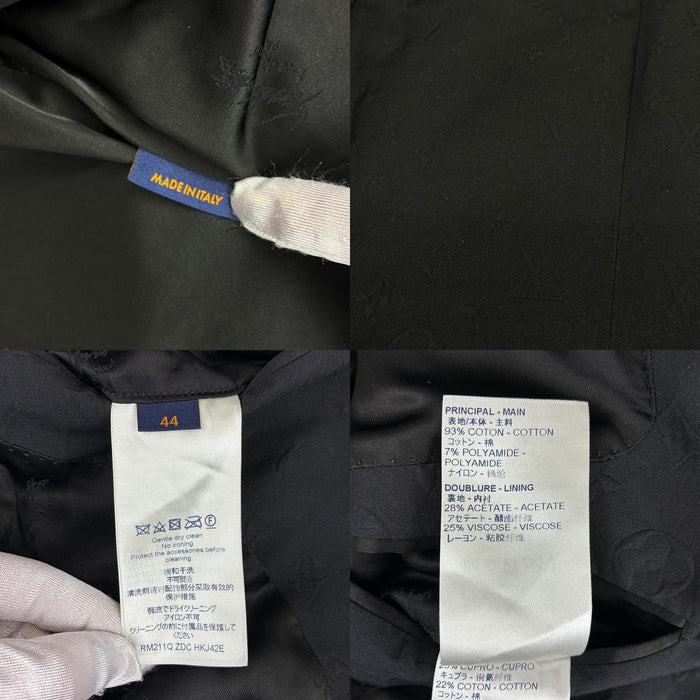 LOUIS VUITTON 
LV ロゴ 総柄 コットン RM211Q ZDC HKJ42E 
モノグラム テーラードジャケット