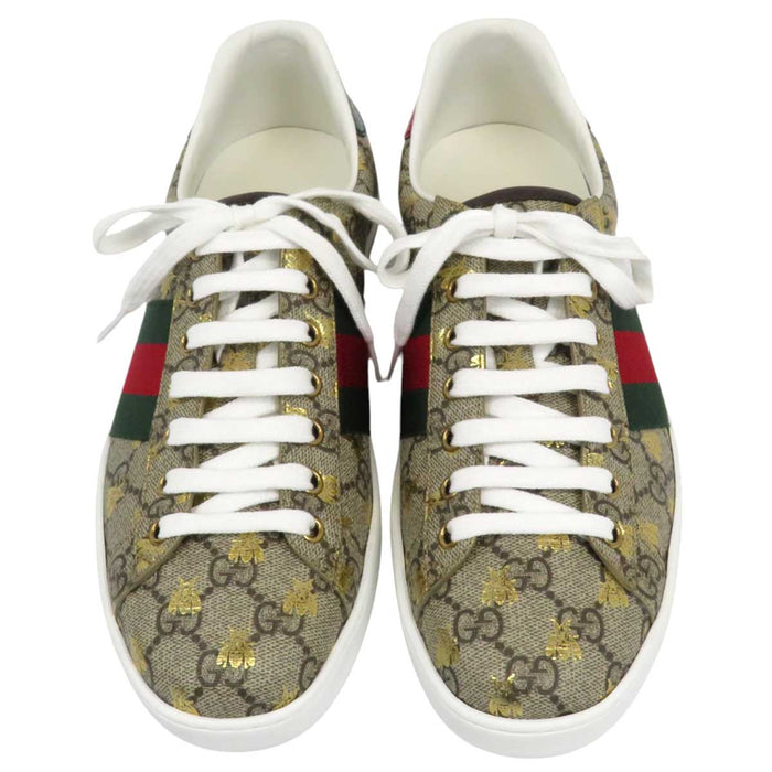 GUCCI 
エース ウェブストライプ ローカット 総柄 
ACE GGスプリーム Bee スニーカー