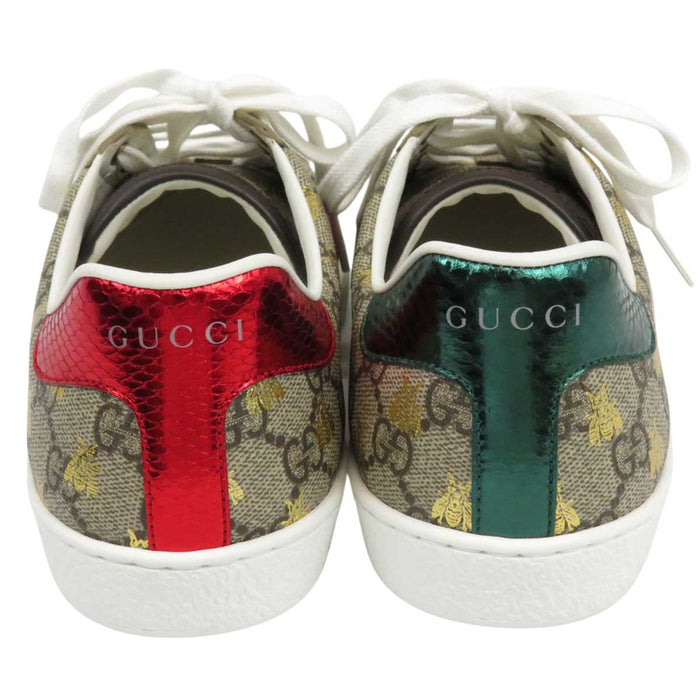 GUCCI 
エース ウェブストライプ ローカット 総柄 
ACE GGスプリーム Bee スニーカー
