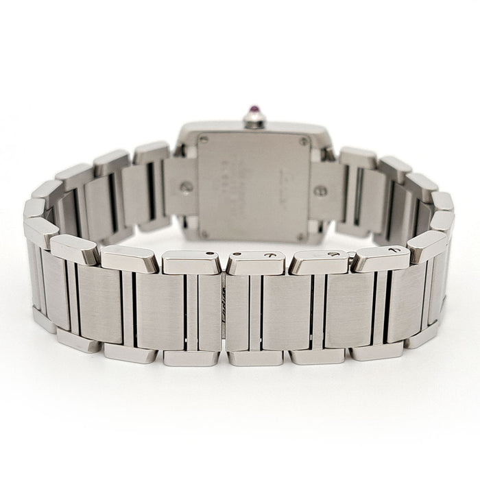 CARTIER 
Tank Française nacre rose 
avec certificat