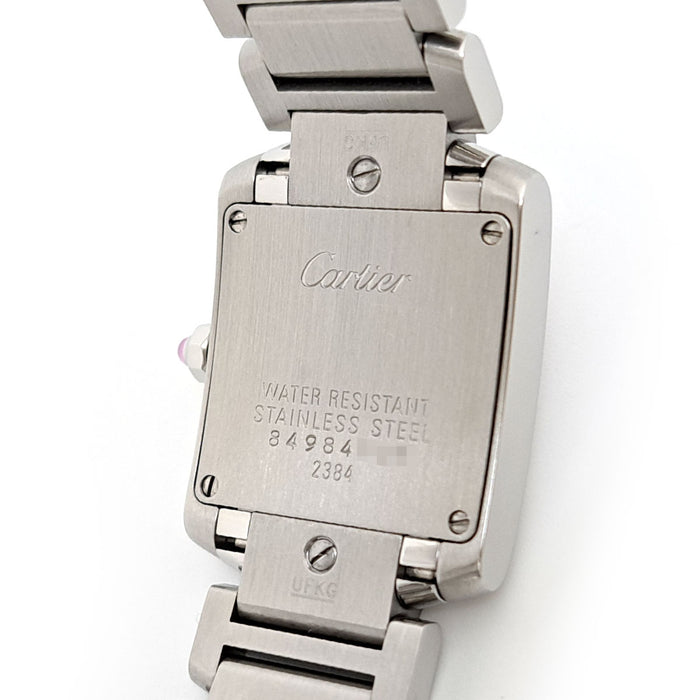 CARTIER 
Tank Française nacre rose 
avec certificat