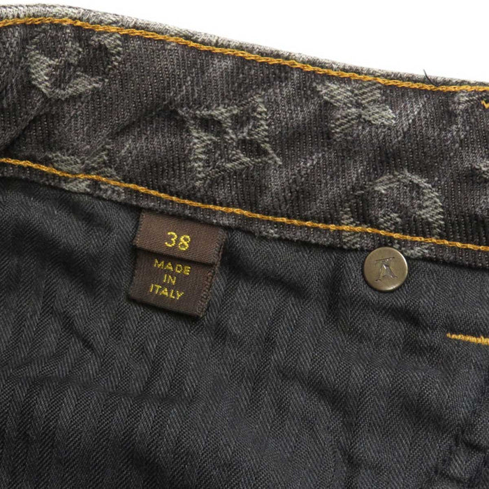 LOUIS VUITTON 
LV ロゴ RW081WWMSK01CF7 
デニム ミニスカート 
モノグラム・デニム