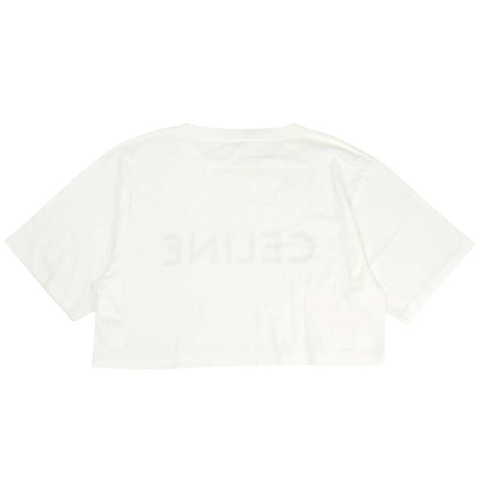 CELINE 
トップス コットン 
ロゴ プリント クロップド ショートスリーブ Tシャツ