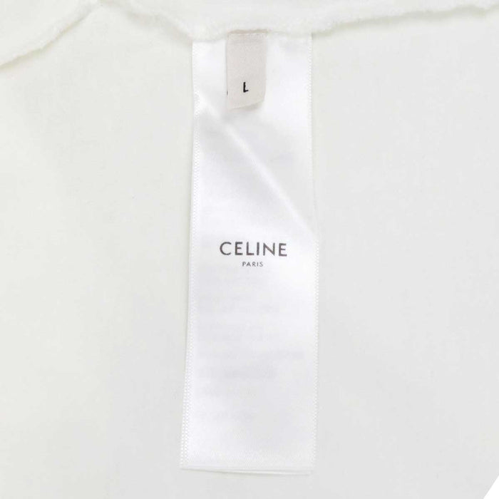 CELINE 
トップス コットン 
ロゴ プリント クロップド ショートスリーブ Tシャツ