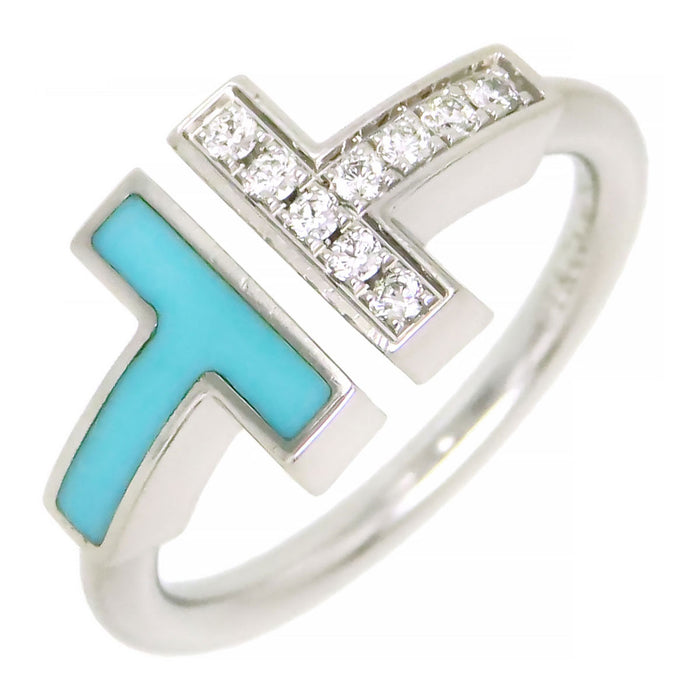 TIFFANY&Co. 
T Wire Ring Diamond Turquoise