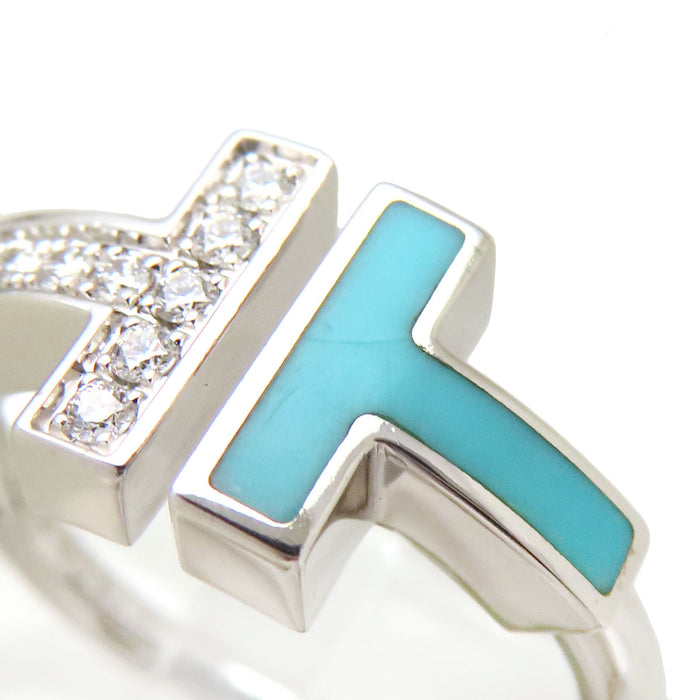 TIFFANY&Co. 
T Wire Ring Diamond Turquoise