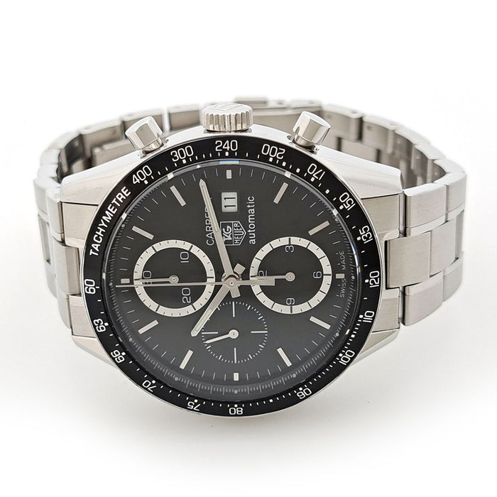 TAG HEUER
Carrera Tachymeter Chronograph
With Box and Warranty Card
