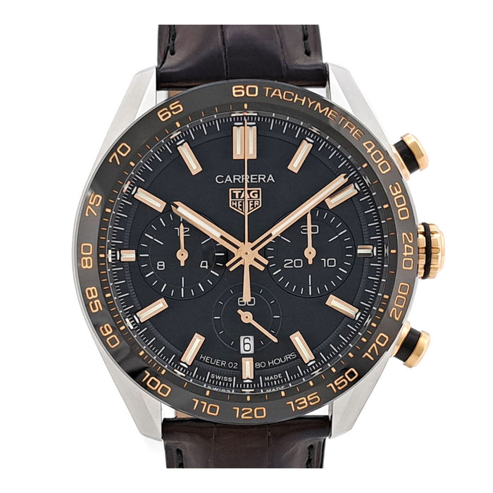 TAG HEUER 
カレラ キャリバー ホイヤー02 クロノグラフ 
箱ギャラ付