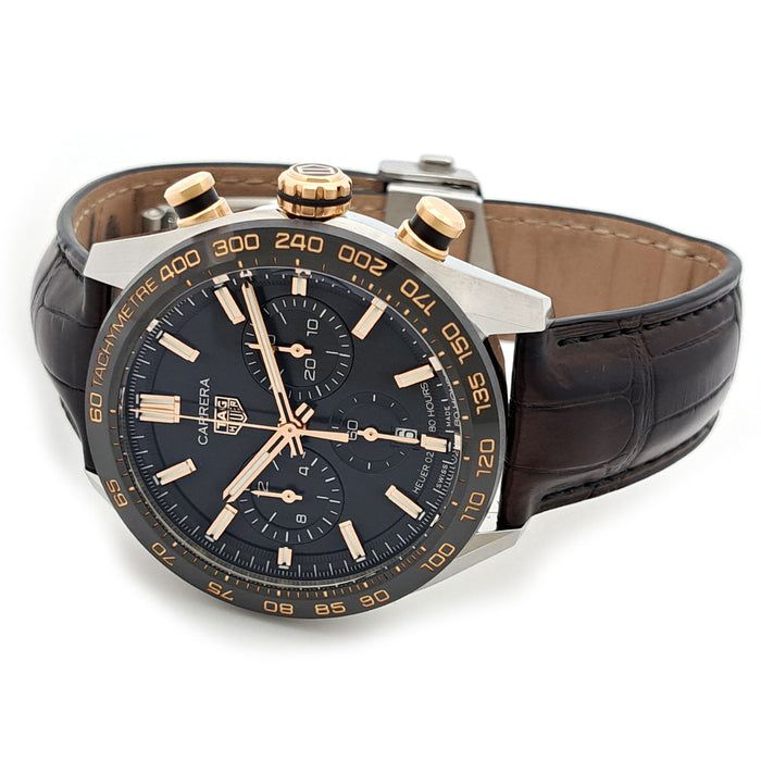 TAG HEUER 
カレラ キャリバー ホイヤー02 クロノグラフ 
箱ギャラ付