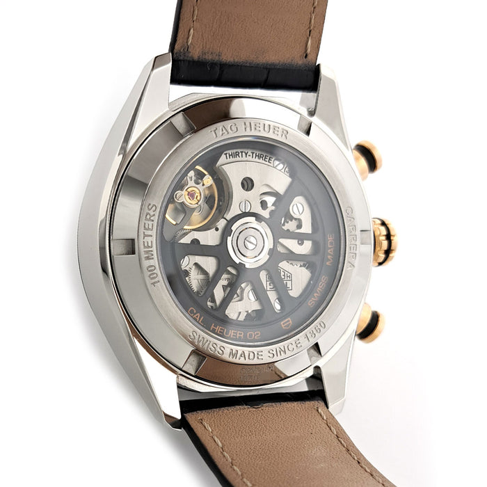 TAG HEUER 
カレラ キャリバー ホイヤー02 クロノグラフ 
箱ギャラ付