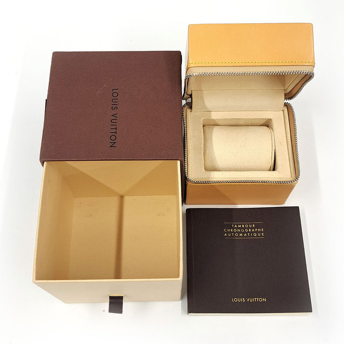 LOUIS VUITTON 
Tambour Chronograph 
With Box and Guarantee Card