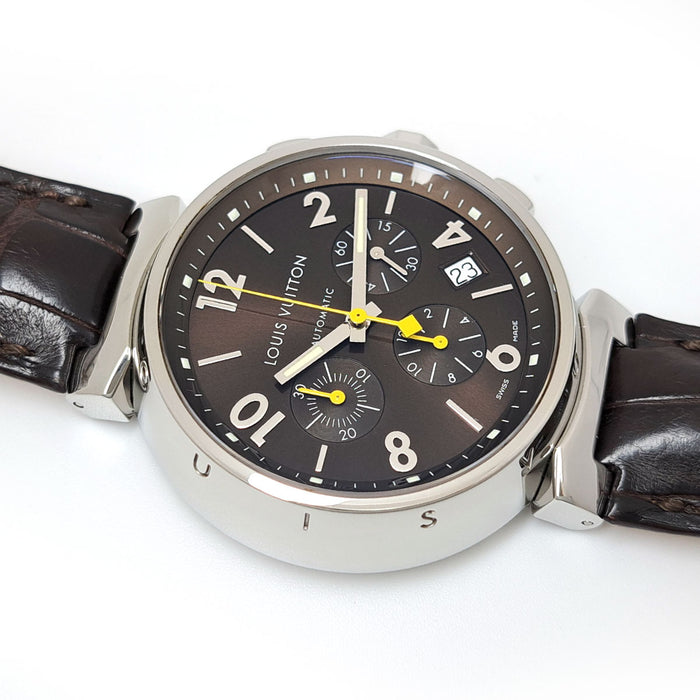 LOUIS VUITTON 
Tambour Chronograph 
With Box and Guarantee Card