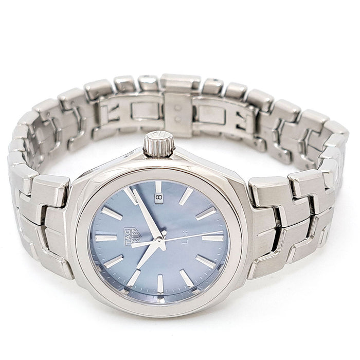 TAG HEUER 
Link con quadrante blu madreperla 
Con scatola e garanzia
