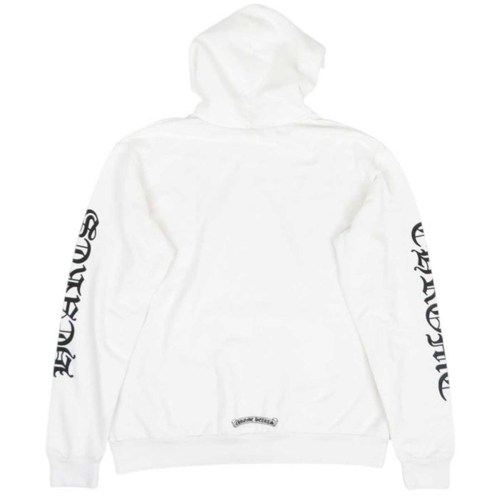 CHROME HEARTS 
Étiquette à défilement CH Croix Sweat-shirt en coton à capuche 
Logo vertical à capuche