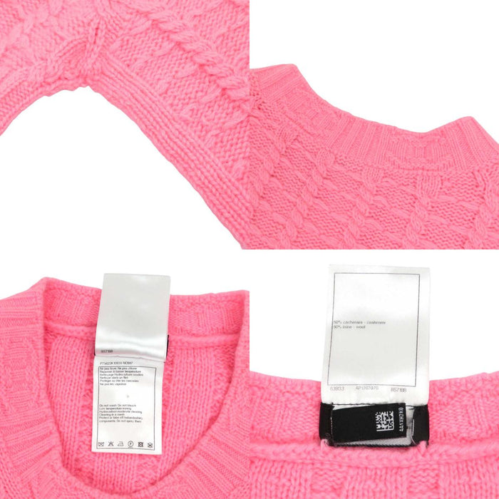 CHANEL 
COCO CC ロゴ ココボタン カシミヤ混 
ココマーク ケーブル 半袖 ニット