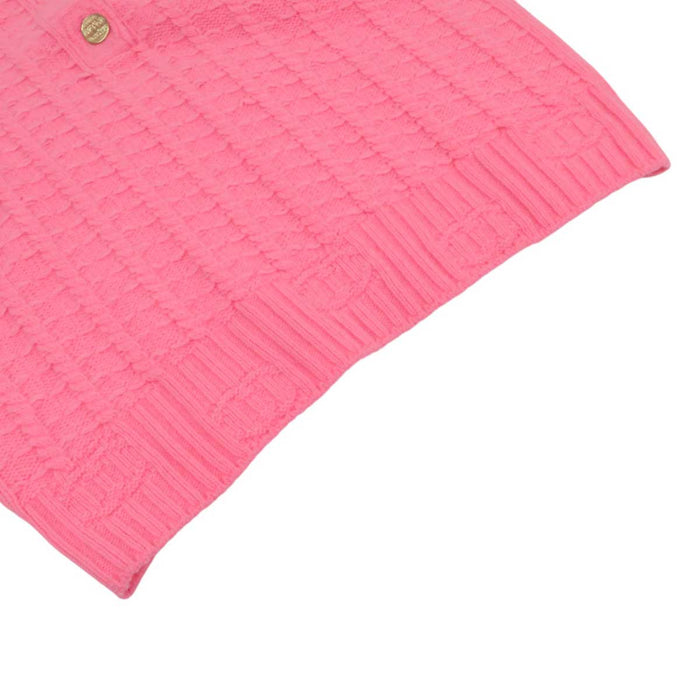 CHANEL 
COCO CC ロゴ ココボタン カシミヤ混 
ココマーク ケーブル 半袖 ニット