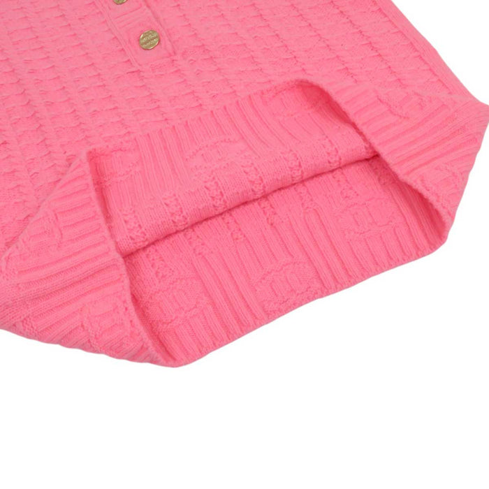 CHANEL
COCO CC Logo Coco Button Cashmere Blend
Coco Mark Cable Short Sleeve Knit