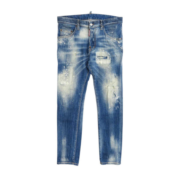 DSQUARED2 
Distressed Cotton Logo Button 
Skater Jean Skater Denim Pants