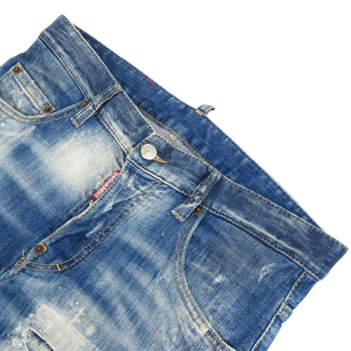 DSQUARED2 
Distressed Cotton Logo Button 
Skater Jean Skater Denim Pants