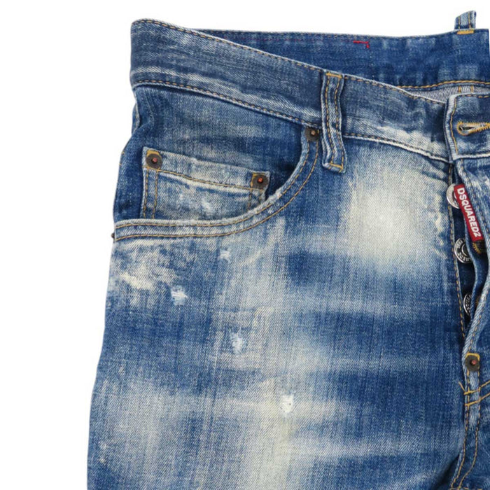 DSQUARED2 
Distressed Cotton Logo Button 
Skater Jean Skater Denim Pants