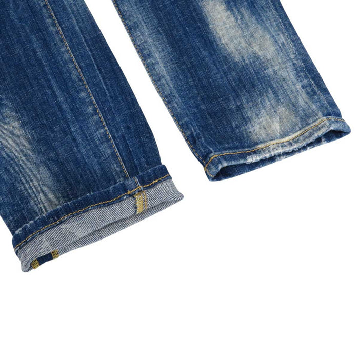 DSQUARED2 
Distressed Cotton Logo Button 
Skater Jean Skater Denim Pants