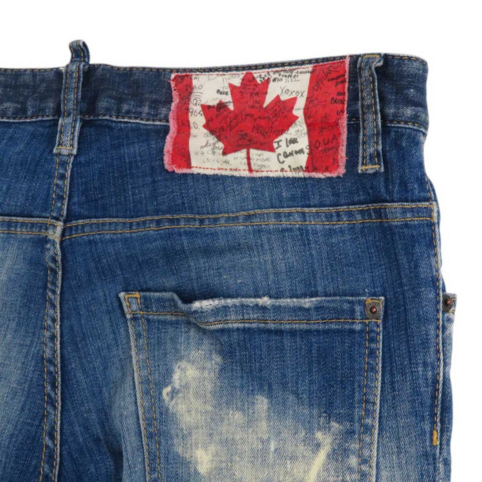 DSQUARED2 
Distressed Cotton Logo Button 
Skater Jean Skater Denim Pants