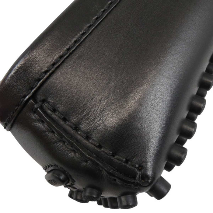 LOUIS VUITTON 
LV ロゴ ライン レザー ゴールドカラー金具 
ホッケンハイム ローファー