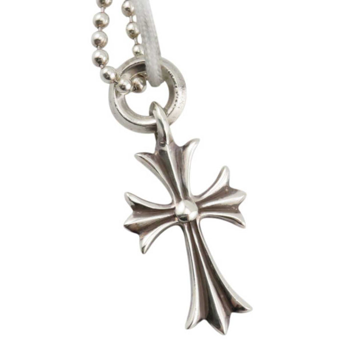 CHROME HEARTS 
TINY CH CROIX 1998刻印 Argent 
Petit pendentif croix CH Collier à chaîne à billes