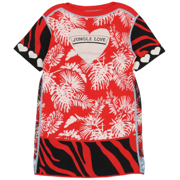 HERMES 
シルク 動物柄 ハート 半袖 
JUNGLE LOVE ショートスリーブ ワンピース