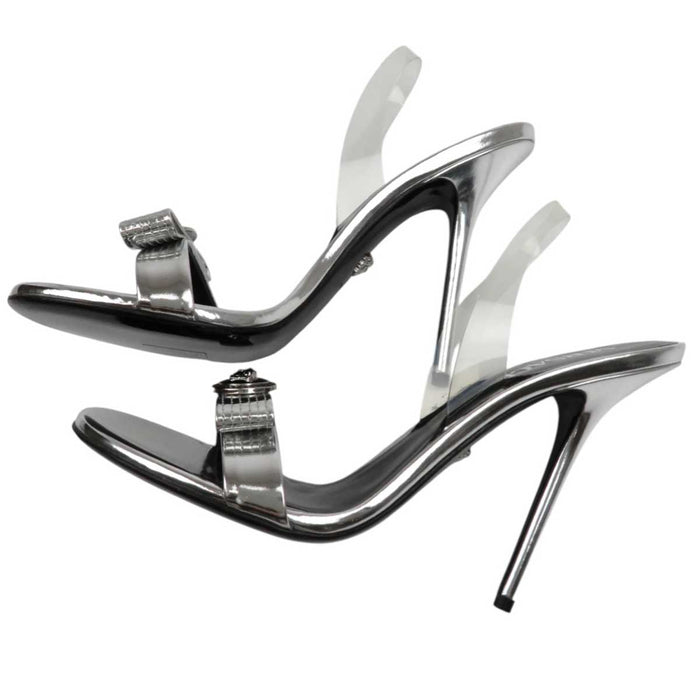 VERSACE
Medusa High Heel Pin Heel
Gianni Ribbon Metallic Sandals