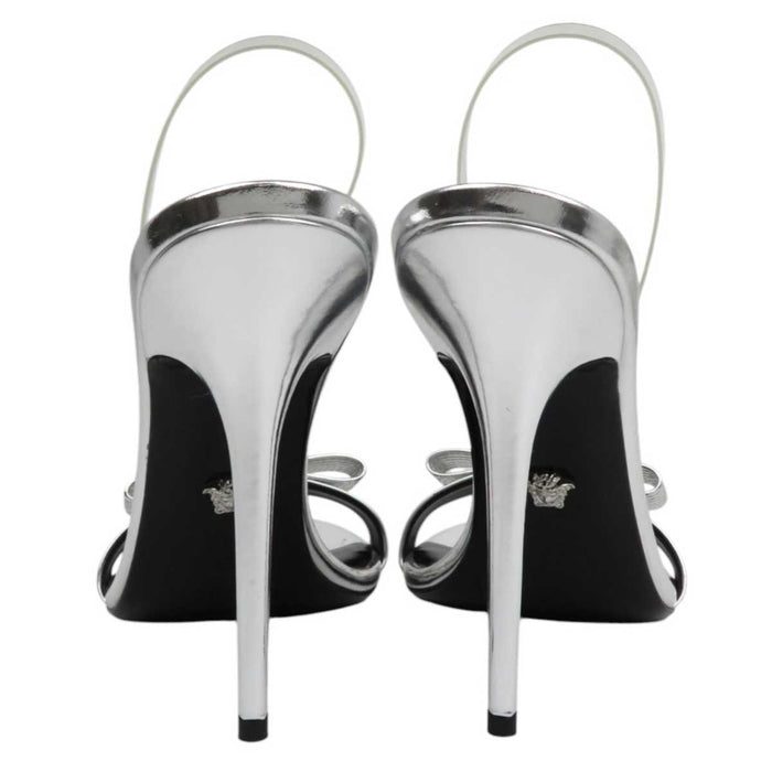 VERSACE
Medusa High Heel Pin Heel
Gianni Ribbon Metallic Sandals