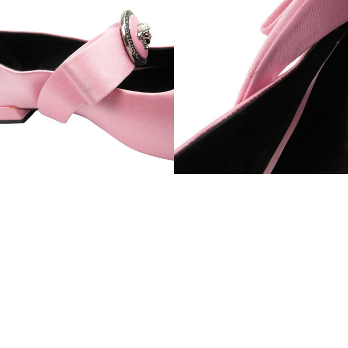 VERSACE
Medusa Flat Open Toe
Gianni Ribbon Satin Ballerina Shoes