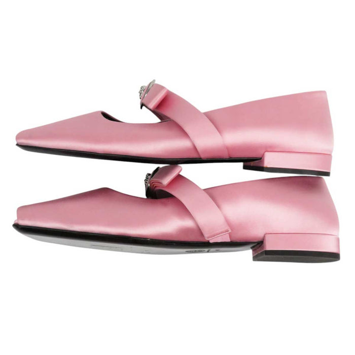 VERSACE
Medusa Flat Open Toe
Gianni Ribbon Satin Ballerina Shoes