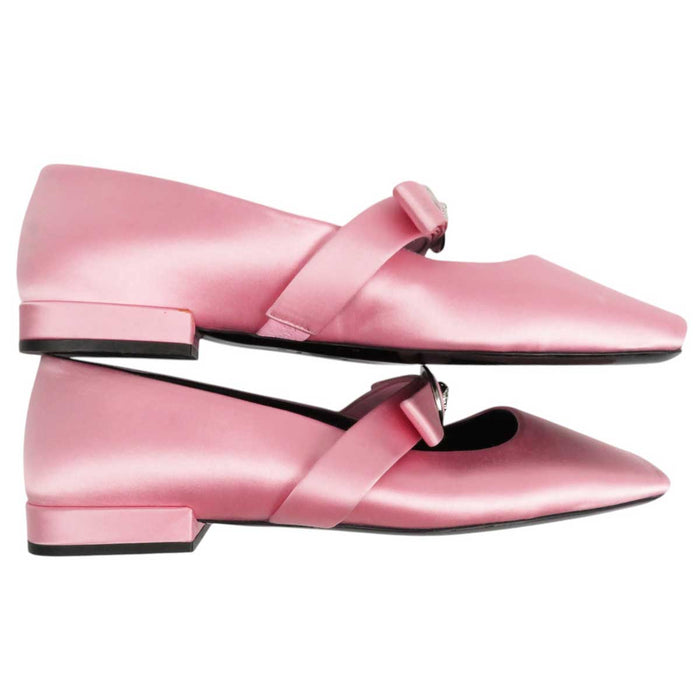 VERSACE
Medusa Flat Open Toe
Gianni Ribbon Satin Ballerina Shoes