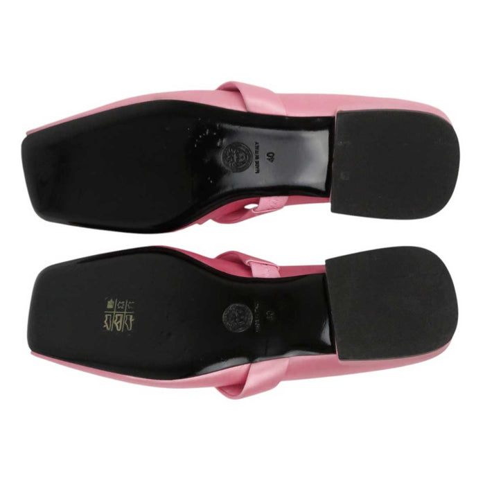 VERSACE
Medusa Flat Open Toe
Gianni Ribbon Satin Ballerina Shoes