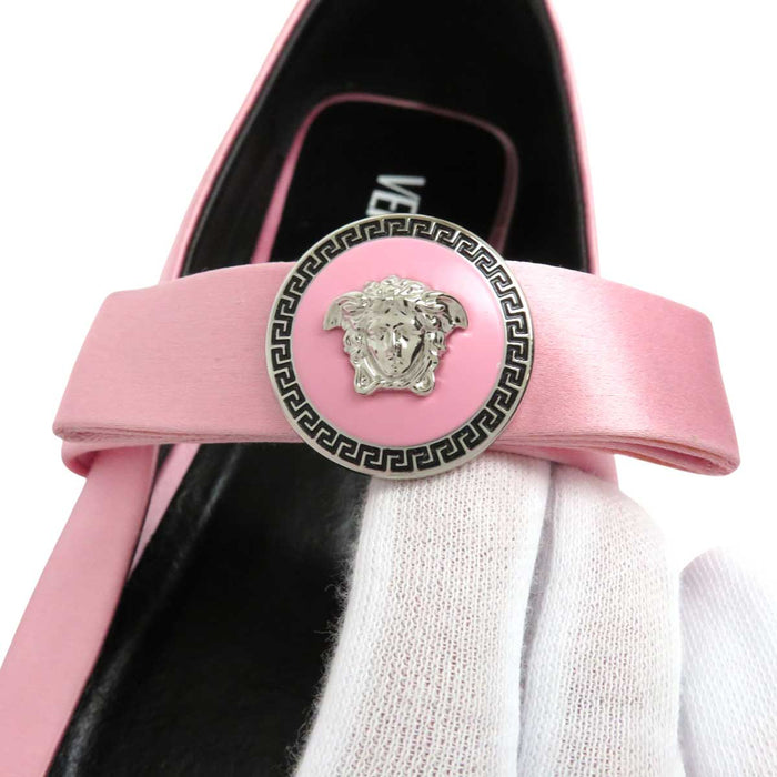 VERSACE
Medusa Flat Open Toe
Gianni Ribbon Satin Ballerina Shoes