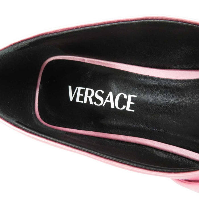 VERSACE
Medusa Flat Open Toe
Gianni Ribbon Satin Ballerina Shoes