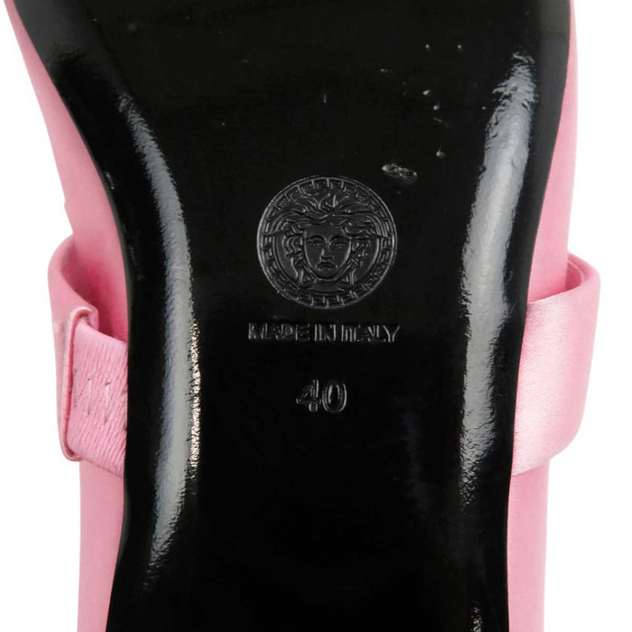 VERSACE
Medusa Flat Open Toe
Gianni Ribbon Satin Ballerina Shoes