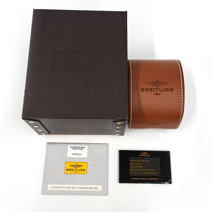 BREITLING 
Superocean Chronograph 
With Box and Warranty Card