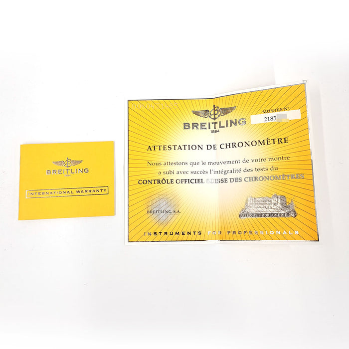 BREITLING
Chronomat Evolution White Shell
With Warranty Card