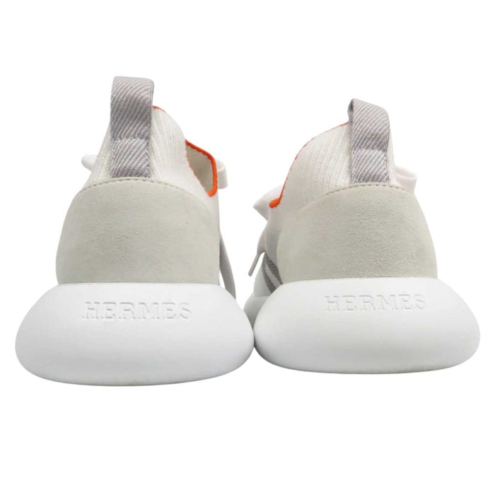 HERMES 
H アッシュ ロゴ 
クルー ニット スニーカー