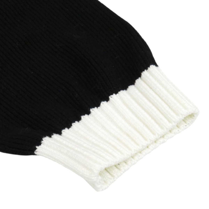 PRADA 
Logo brodé Bordure en côtes Bicolore Manches mi-longues 
Coton Col rond Pull à manches courtes